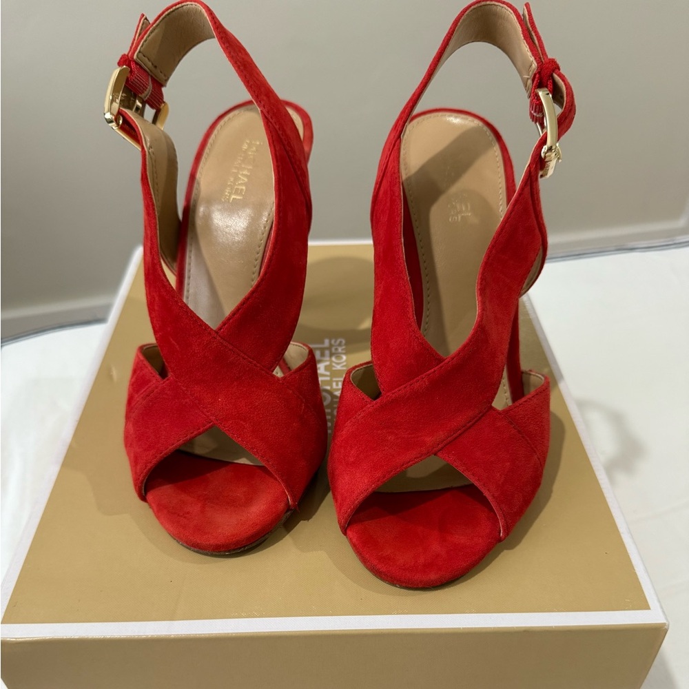 Michael Kors Becky Suede High Heel Sandals
